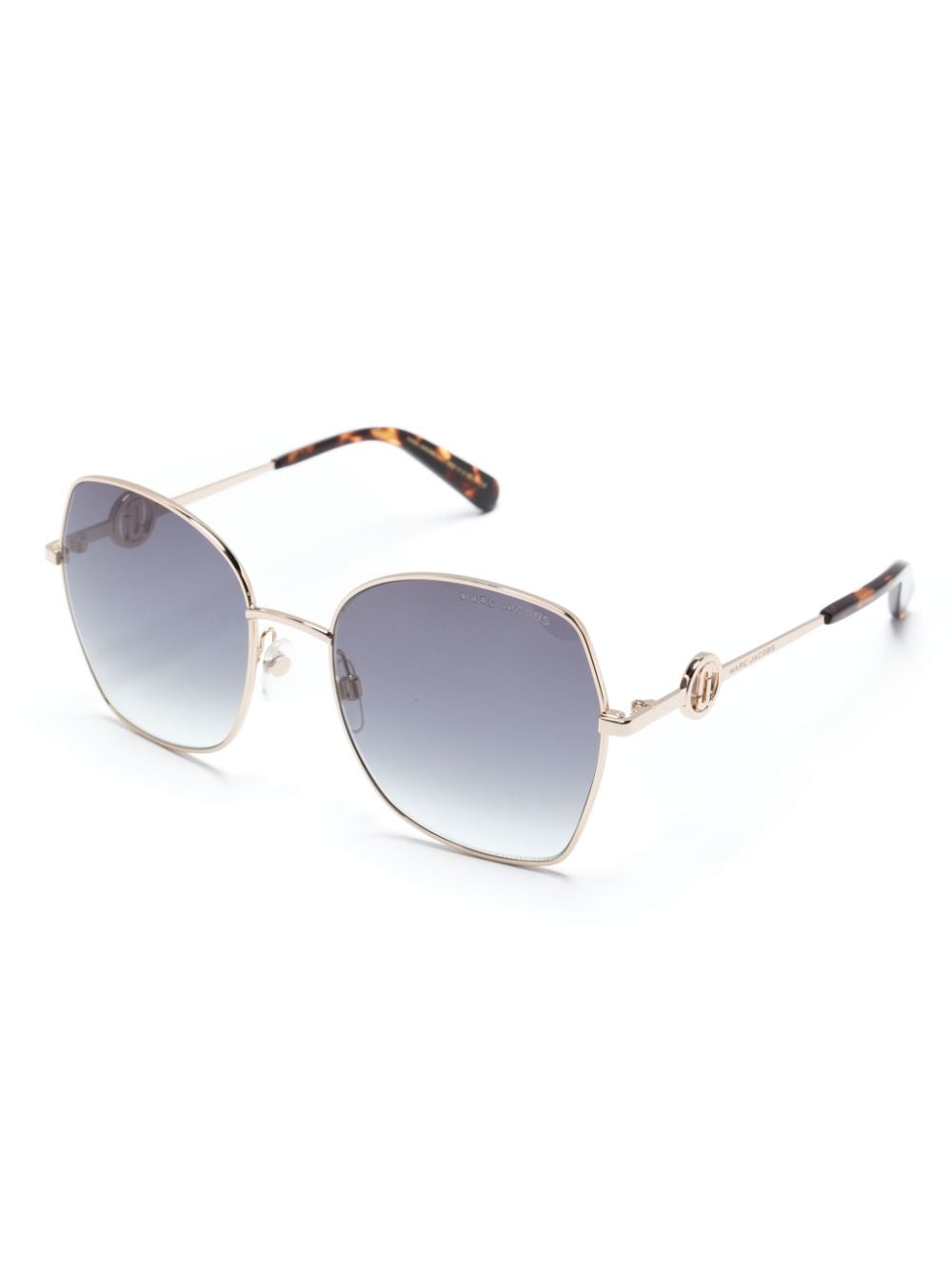 Shop Marc Jacobs J Marc Oversize-frame Sunglasses In 金色