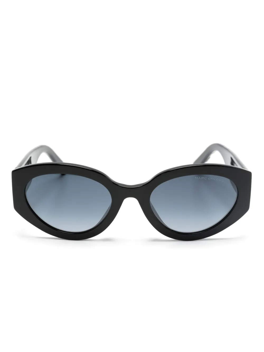 Marc Jacobs Eyewear embossed-logo oval-frame sunglasses | Black | Image 1