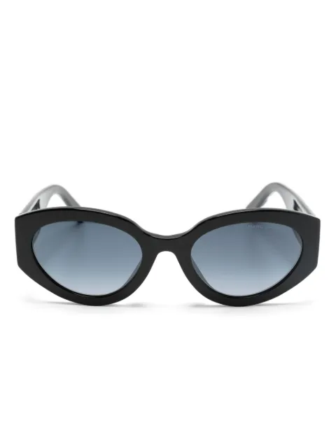 Marc Jacobs Eyewear embossed-logo oval-frame sunglasses