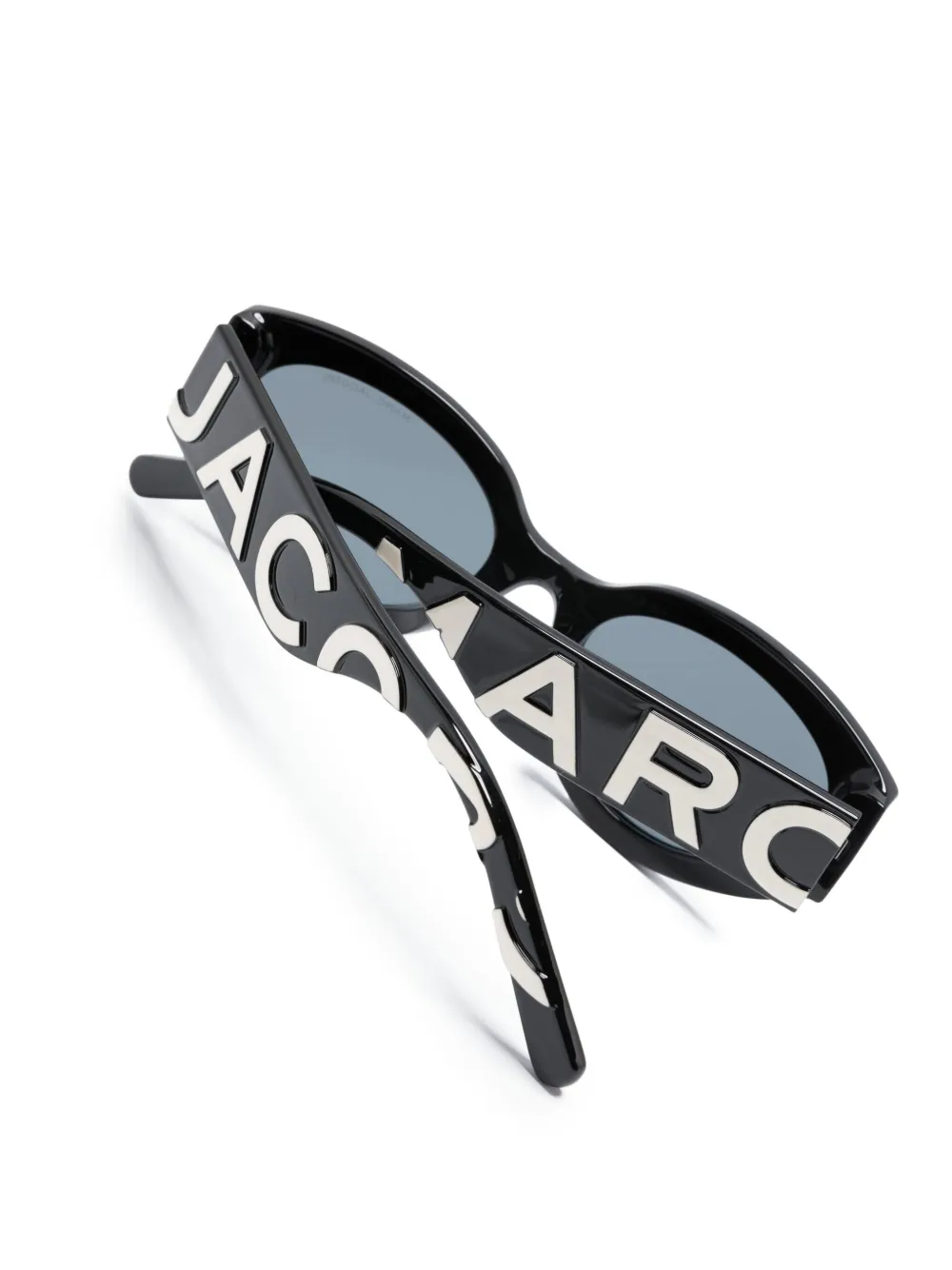 Marc Jacobs Eyewear Zonnebril met ovalen montuur en logo-reliëf Zwart