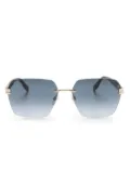 Marc Jacobs Eyewear rimless square-frame sunglasses - Black