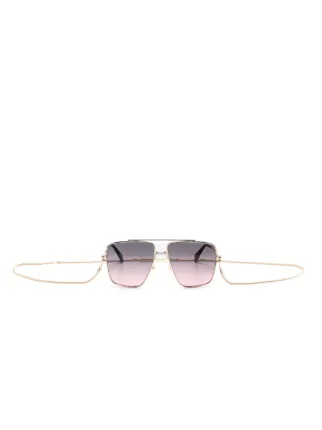 Marc Jacobs Gold Frame Sunglasses with Dark Gradient Lenses Marc Jacobs MARC 806/S RHL IR Sunglasses Gold Black - eye-oo.com main image 4