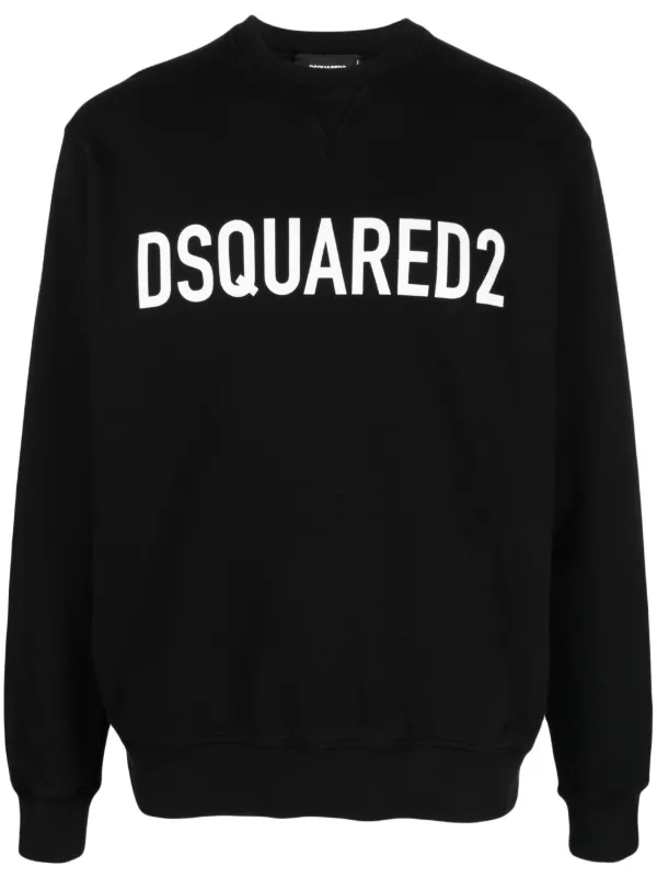 スウェット・トレーナー Dsquared2 Black Cotton Crewneck Sweatshirt With Logo 22331044_52234652_600.jpg