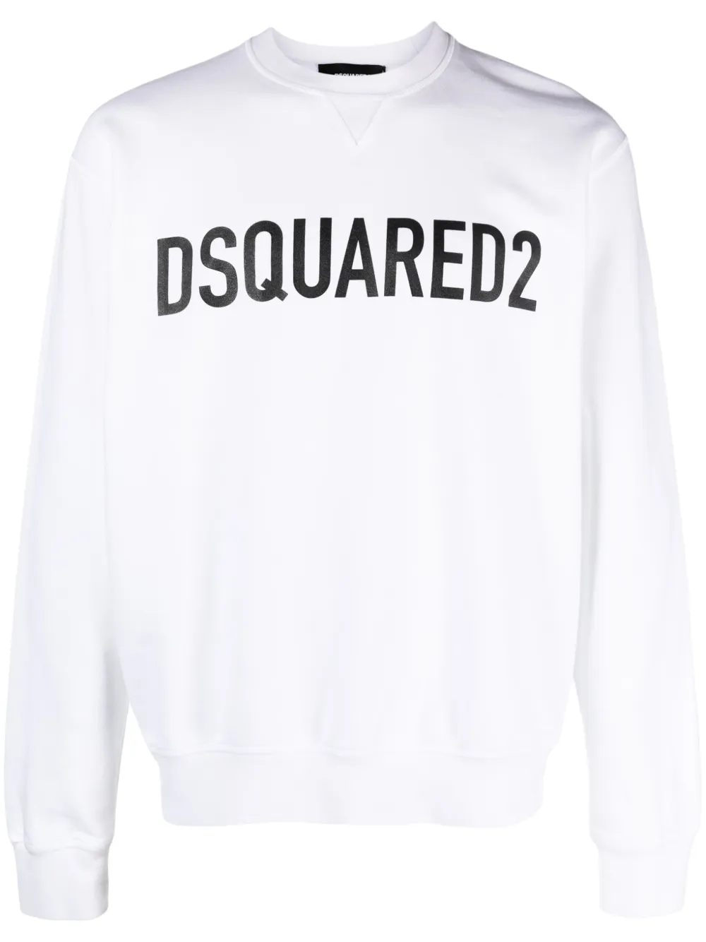 Shop Dsquared2 Logo-print Cotton Sweatshirt In White