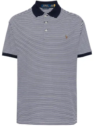 ネイビーとホワイトのストライプポロシャツ　ラルフローレン Polo Ralph Lauren ストライプ ポロシャツ | ブルー | FARFETCH JP