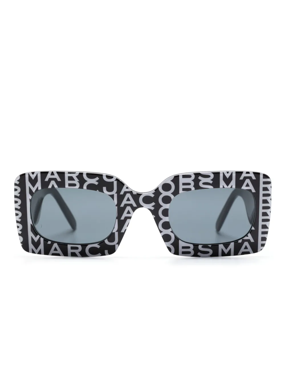 Marc Jacobs Monogram Rectangular-frame Sunglasses In 黑色