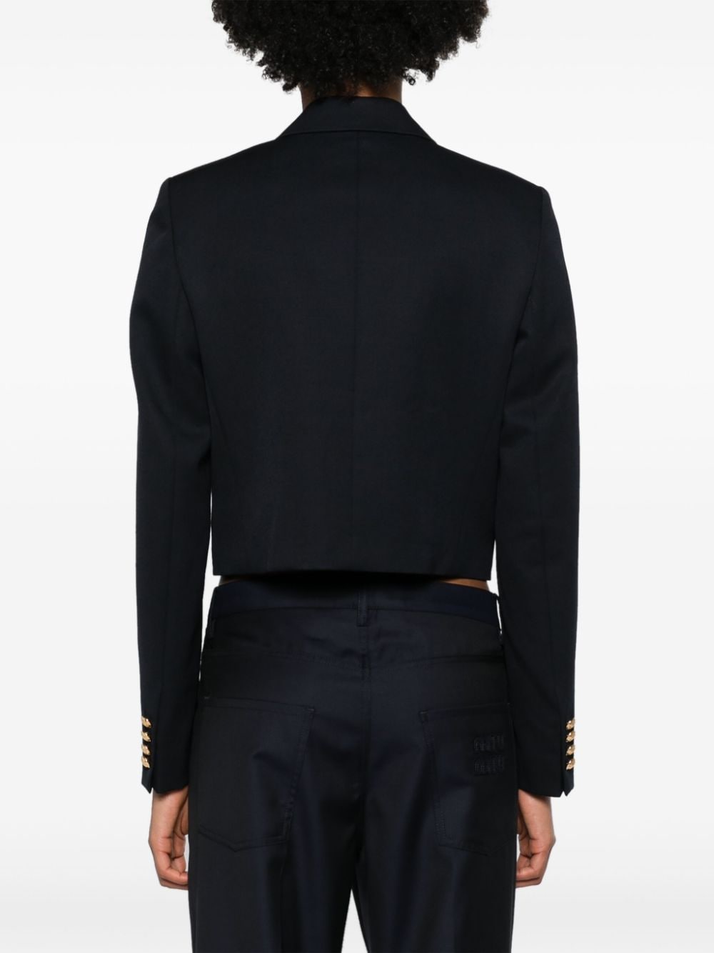 Nili Lotan Cropped blazer Blauw