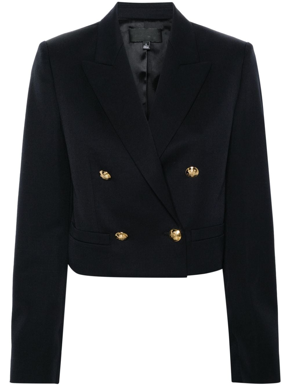 double-breasted cropped blazer
