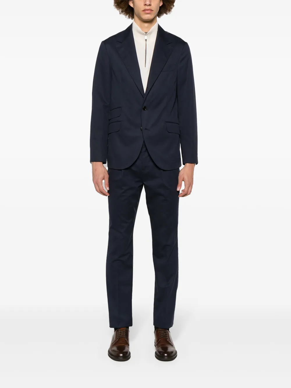 Brunello Cucinelli two-piece cotton-cashmere suit | Single Breasted Suits | Image 2
