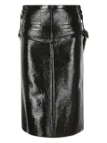 Courrèges vinyl midi skirt - Black