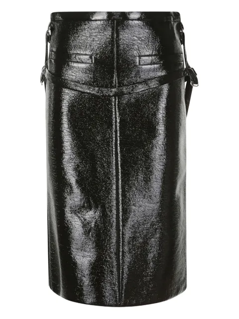 Courrèges falda midi de vinilo