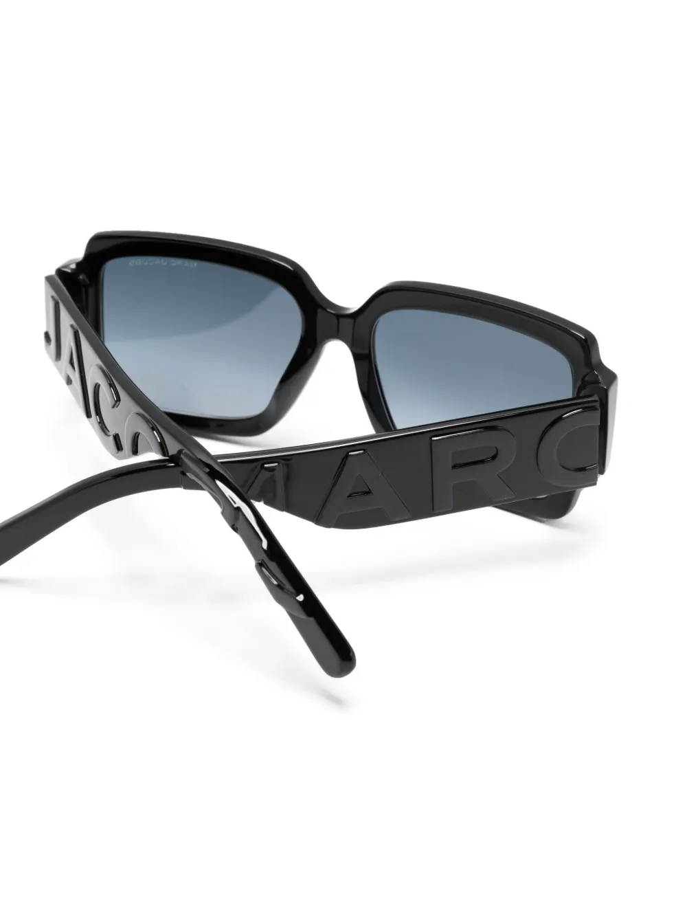 Marc Jacobs Eyewear Zonnebril met vierkant montuur en logo-reliëf Zwart