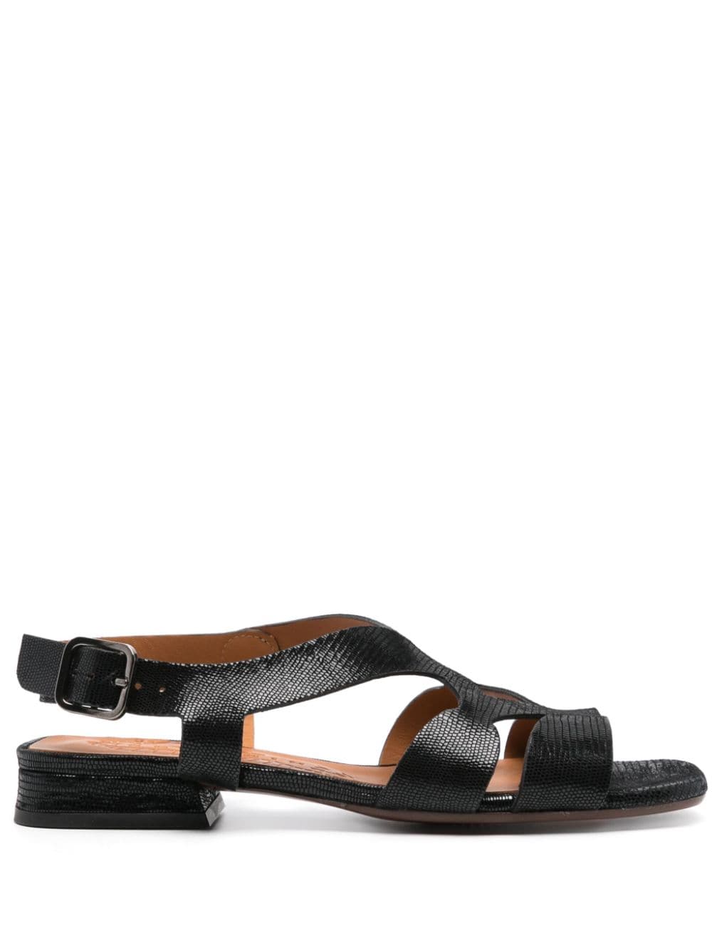 Shop Chie Mihara Taini Leather Sandals In Black