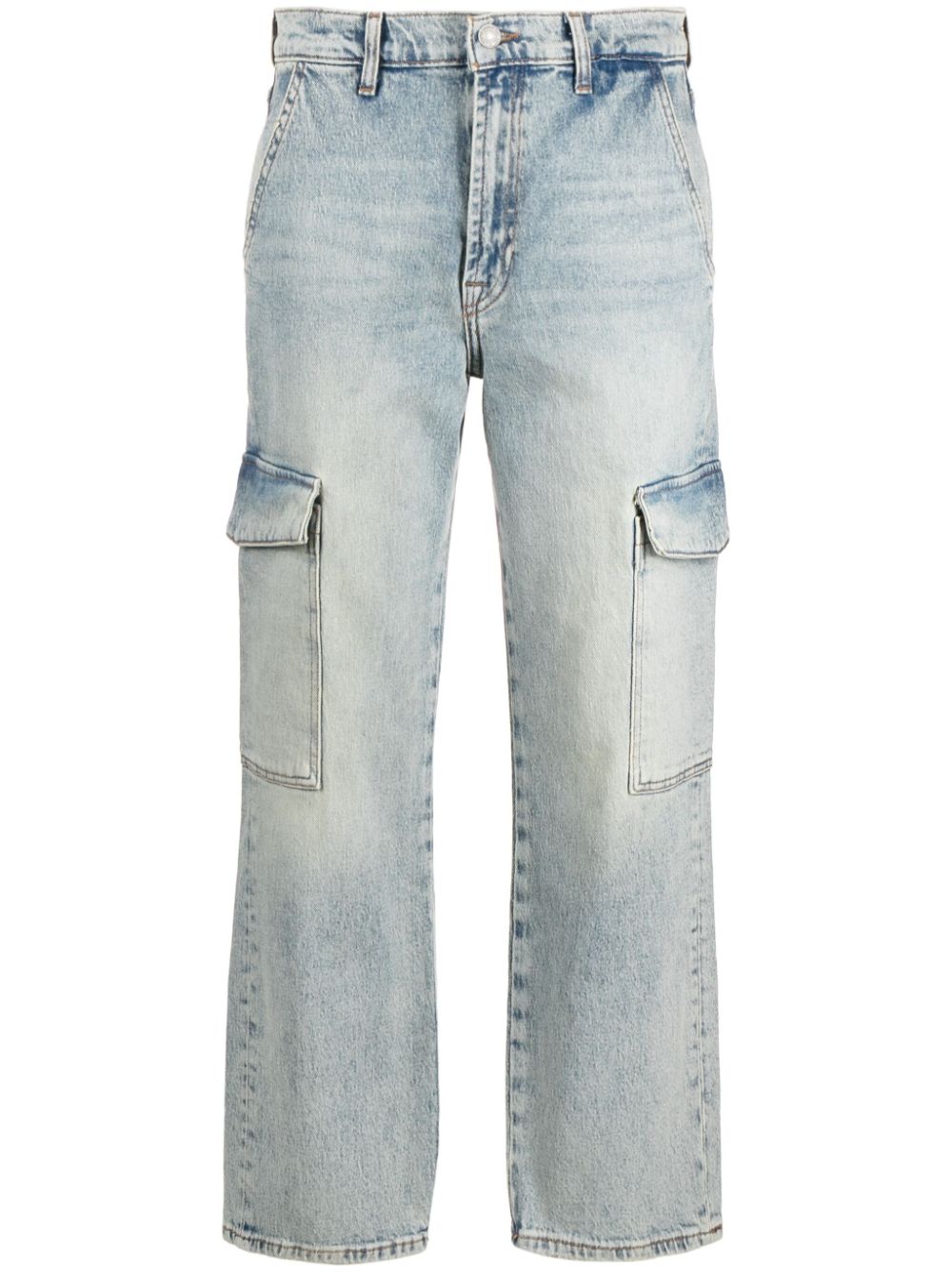 Shop 7 For All Mankind Logan Mid-rise Straight-leg Jeans In Blue