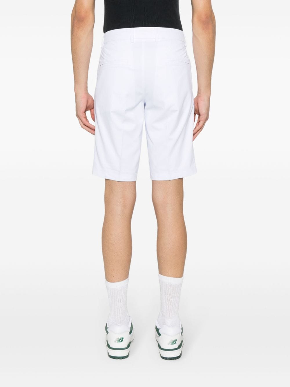 Shop J. Lindeberg Somle Embroidered-logo Shorts In Weiss