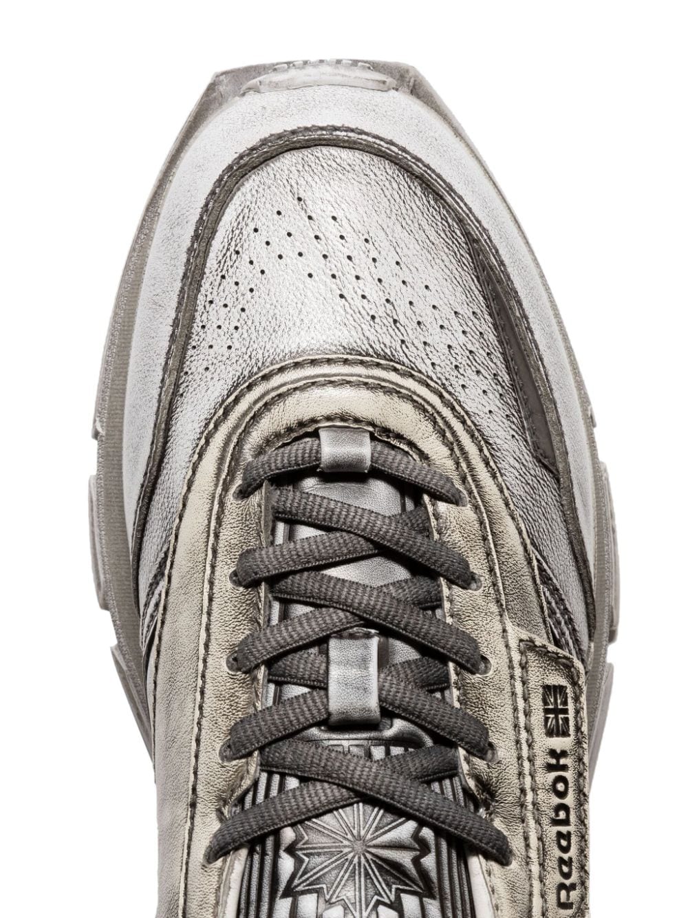 Shop Reebok Ltd Classic Ltd Lace-up Leather Sneakers In Grey