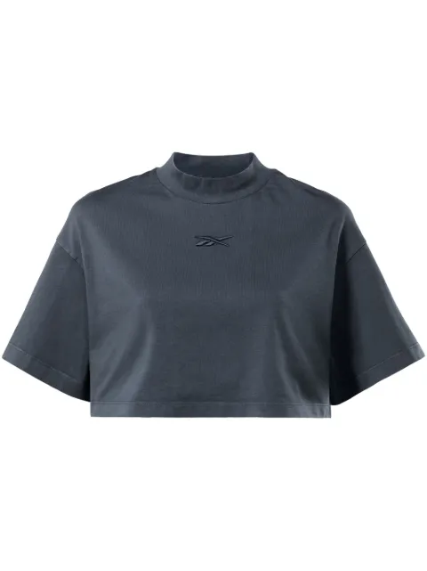 Reebok LTD logo-embroidered cropped T-shirt