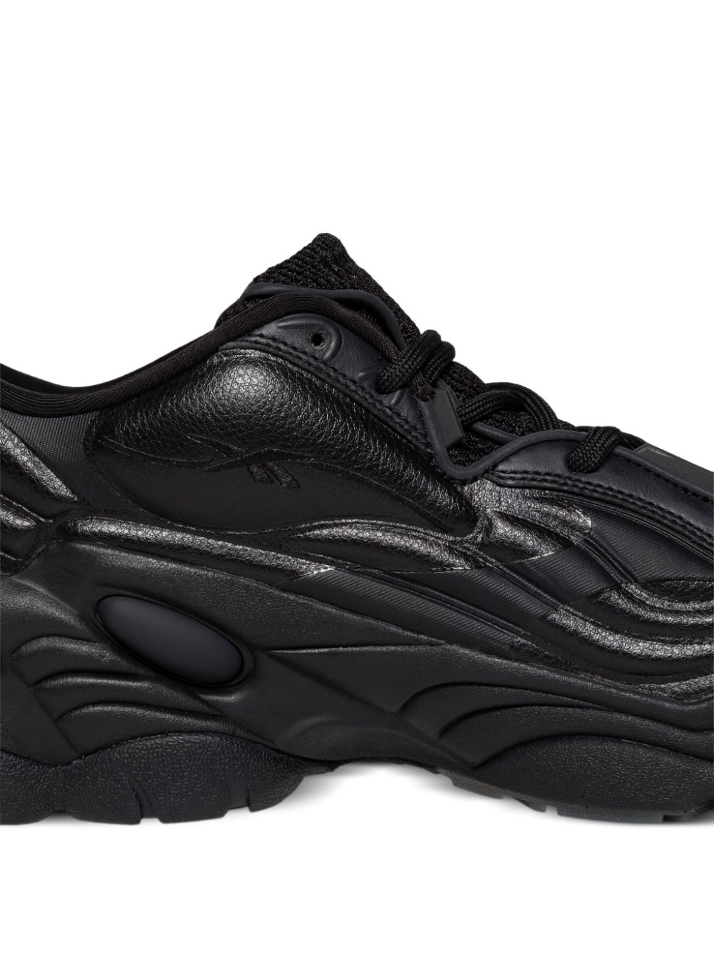 Shop Reebok Ltd Dmx Run 6 Logo-embroidered Sneakers In Black