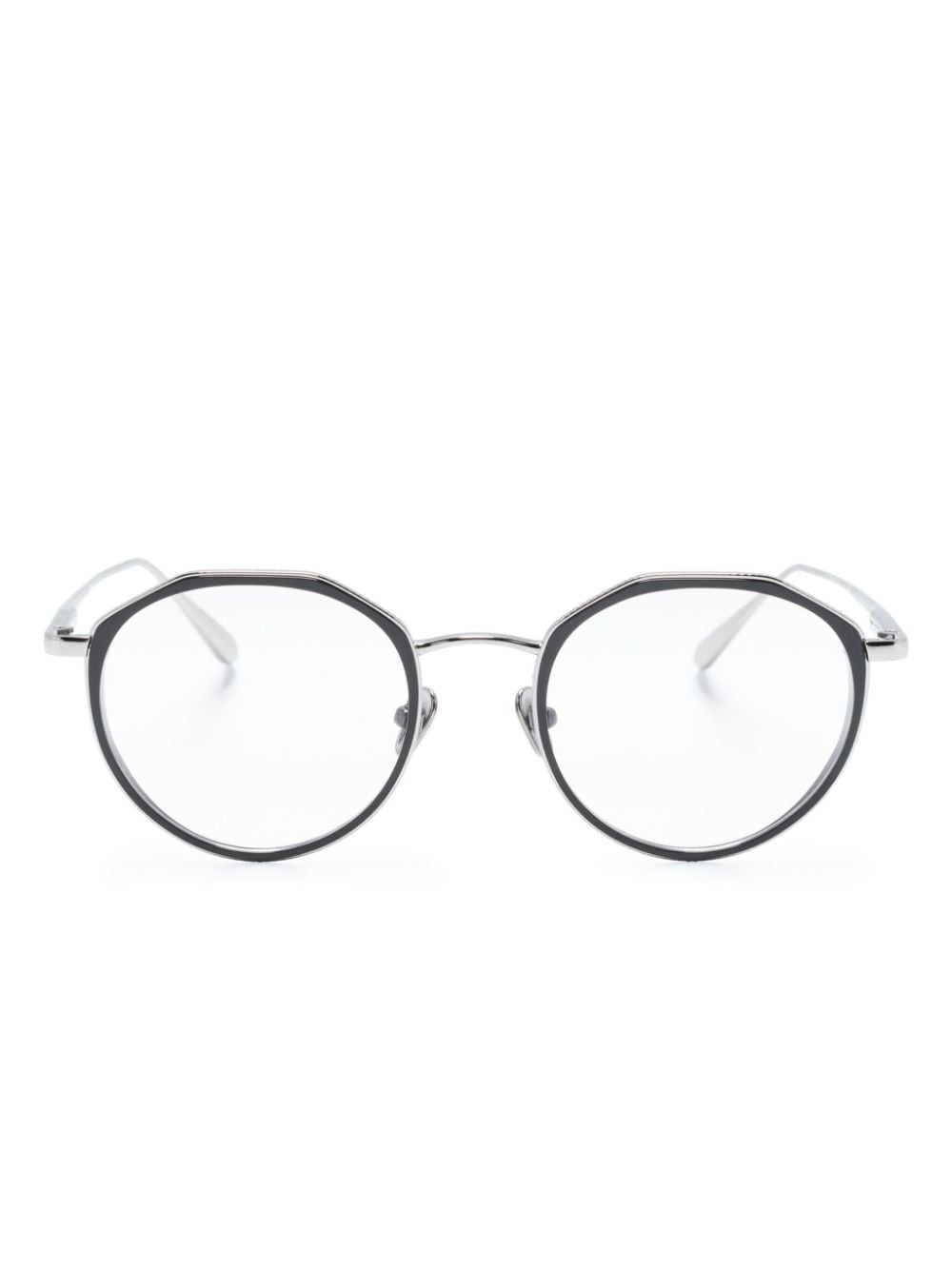 Linda Farrow Cesar Round-frame Glasses In Black