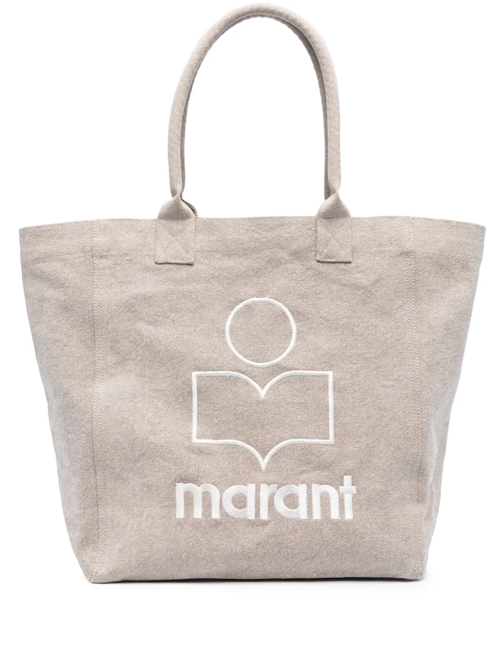 ISABEL MARANT Yenky embroidered-logo tote bag Beige