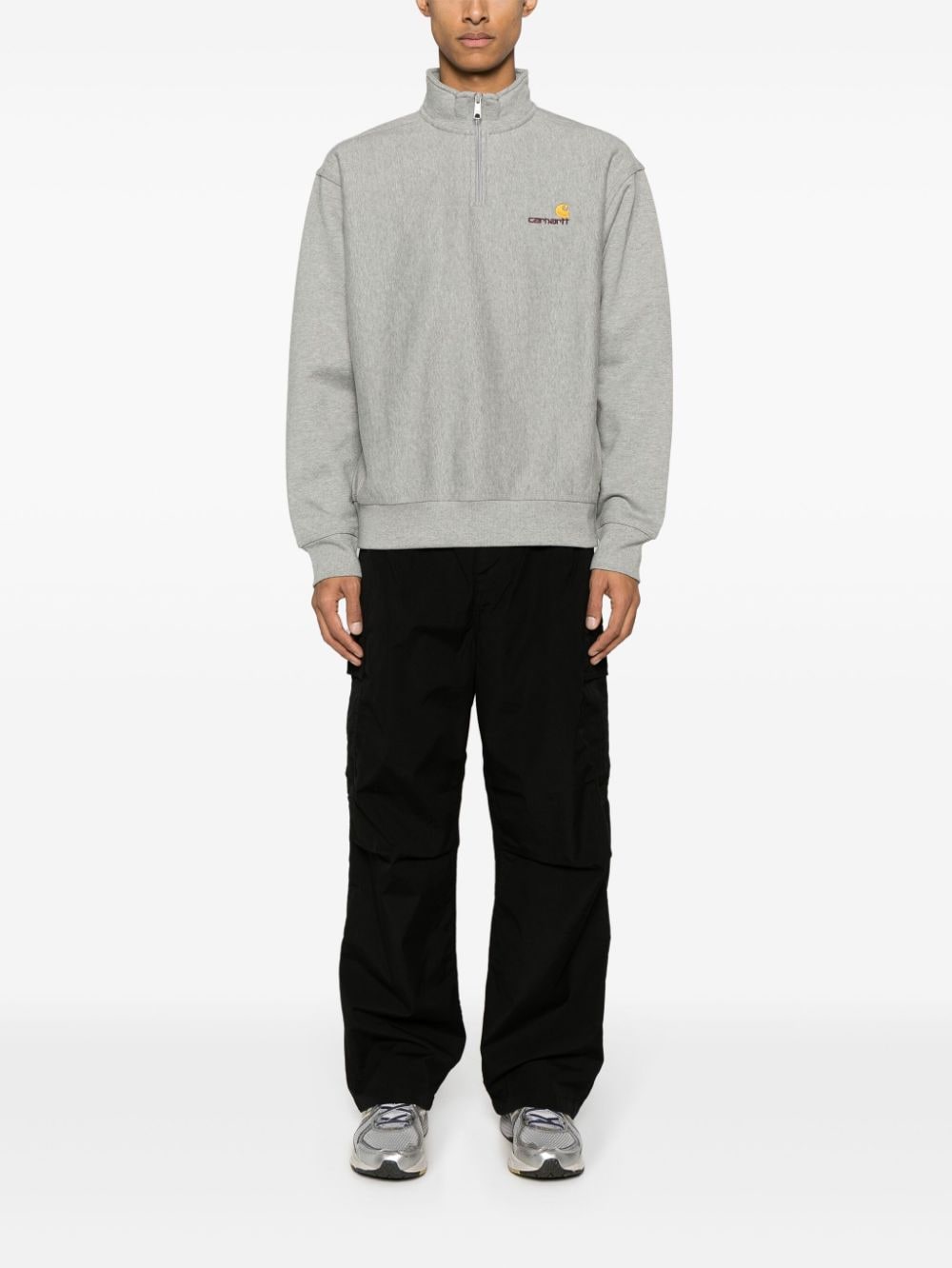 Shop Carhartt Cole Cargo Cotton Trousers In Black