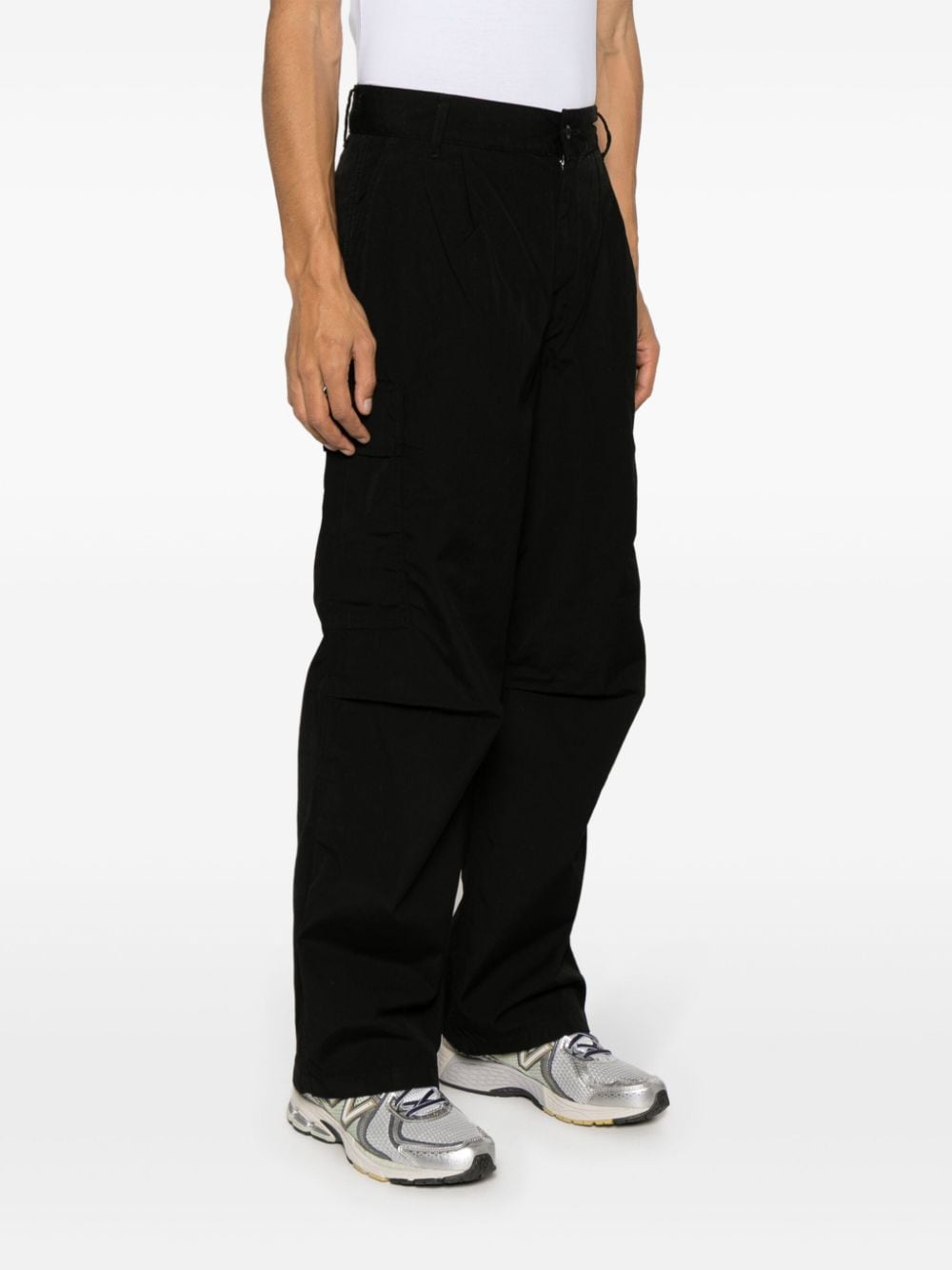 Shop Carhartt Cole Cargo Cotton Trousers In Black