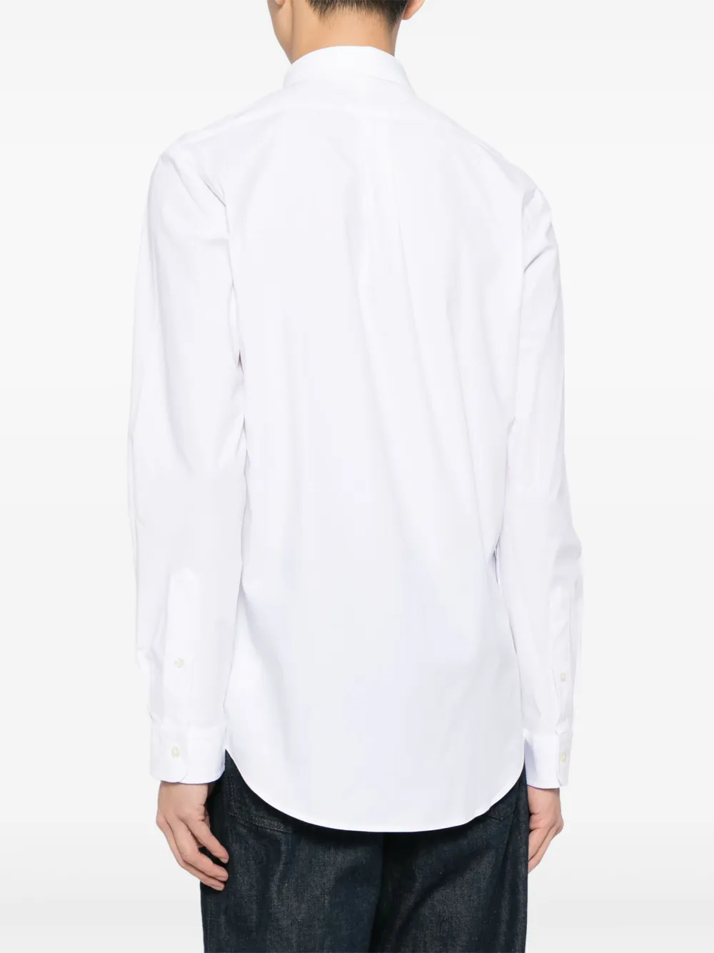 Shop Polo Ralph Lauren Polo Pony Cotton Shirt In White