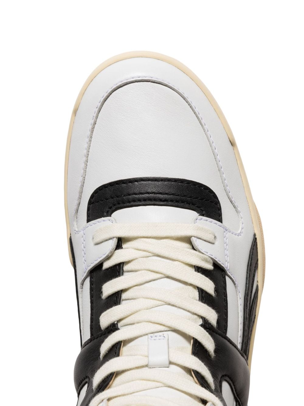 Shop Reebok Ltd Two-tone Panelled High-top Sneakers In White