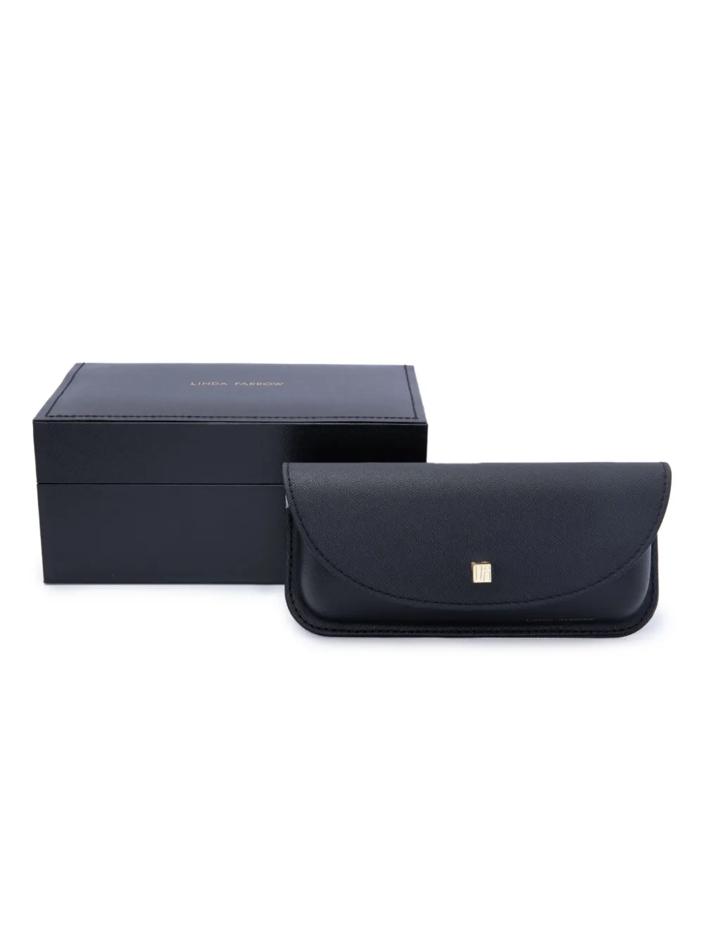 Linda Farrow King's bril met rond montuur Goud