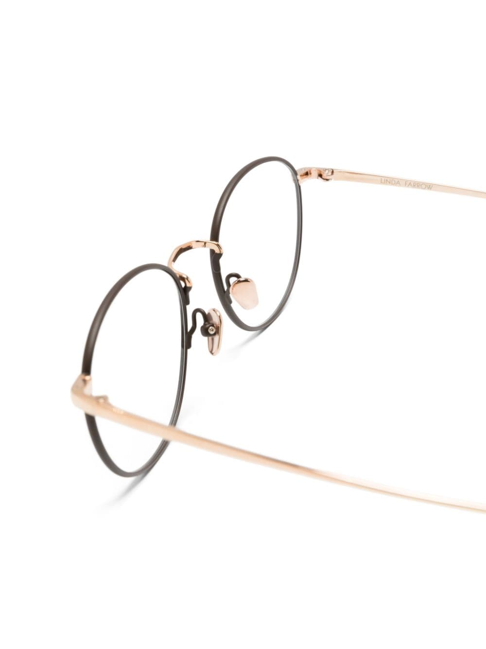 Shop Linda Farrow Round-frame Stainless Steel Glasses In Pink