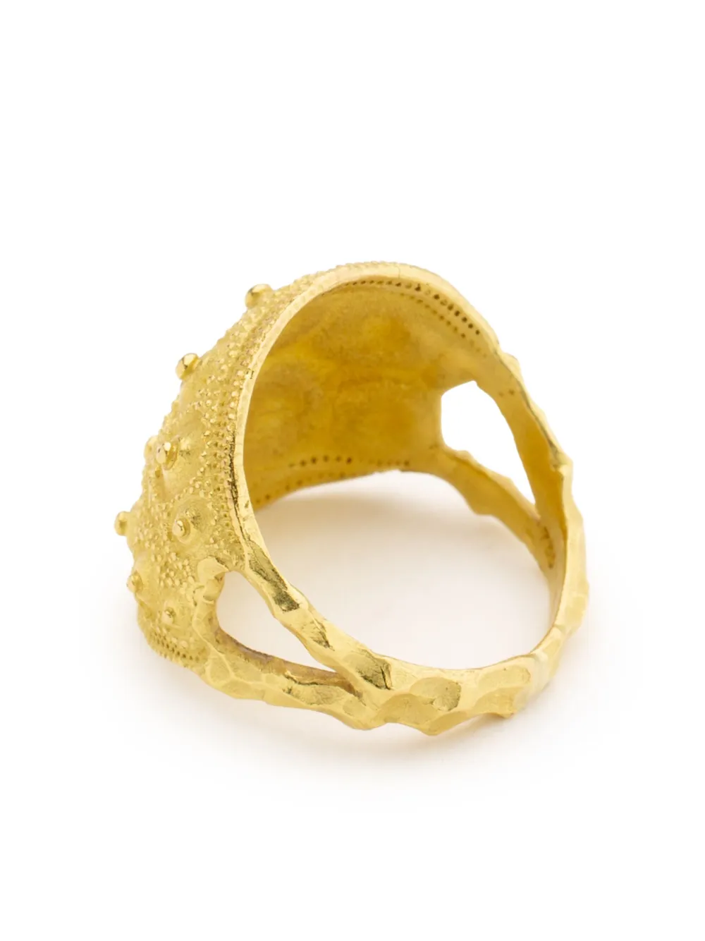 Shop Elhanati 18kt Yellow Gold Drawn Cocktail Ring