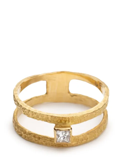 ELHANATI 18kt yellow gold Drawn diamond ring