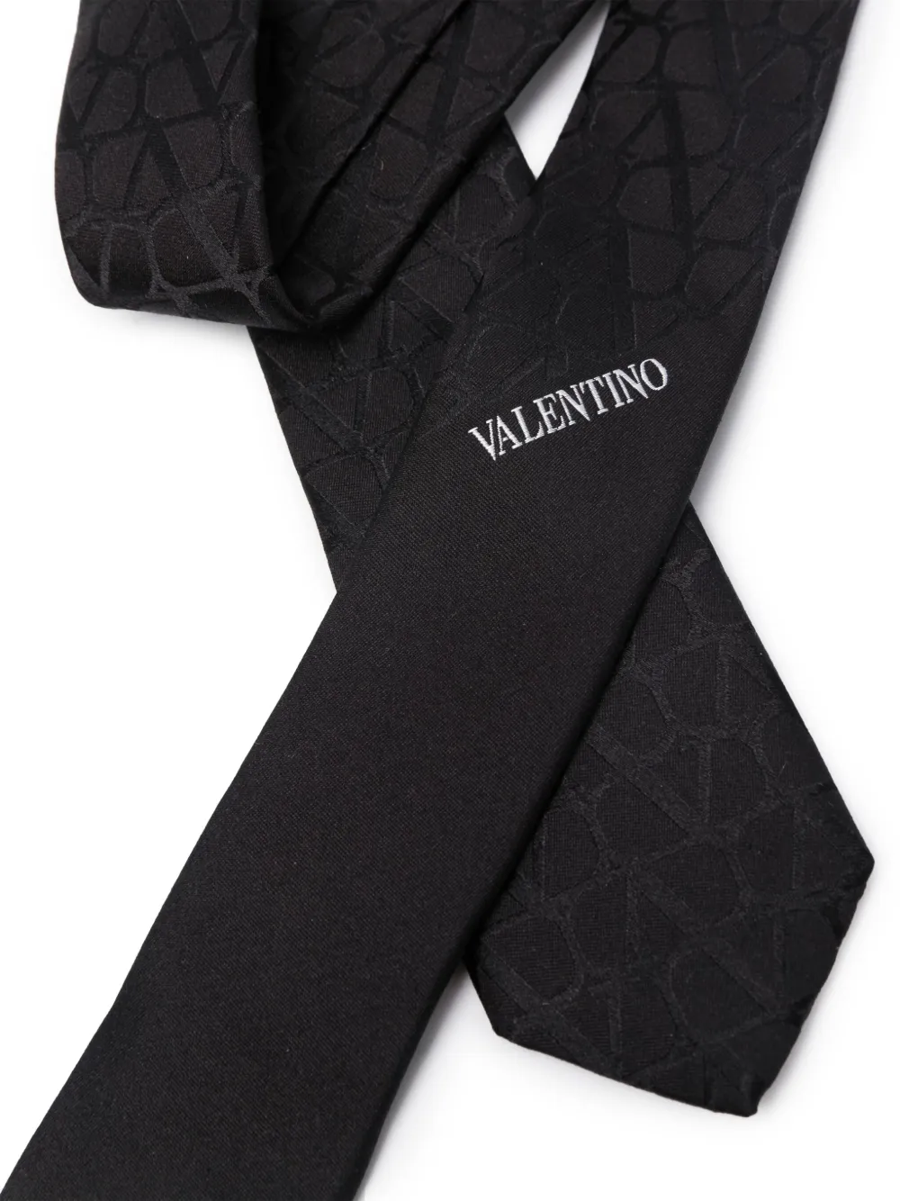 Valentino Garavani Toile Iconographe zijden stropdas - Zwart