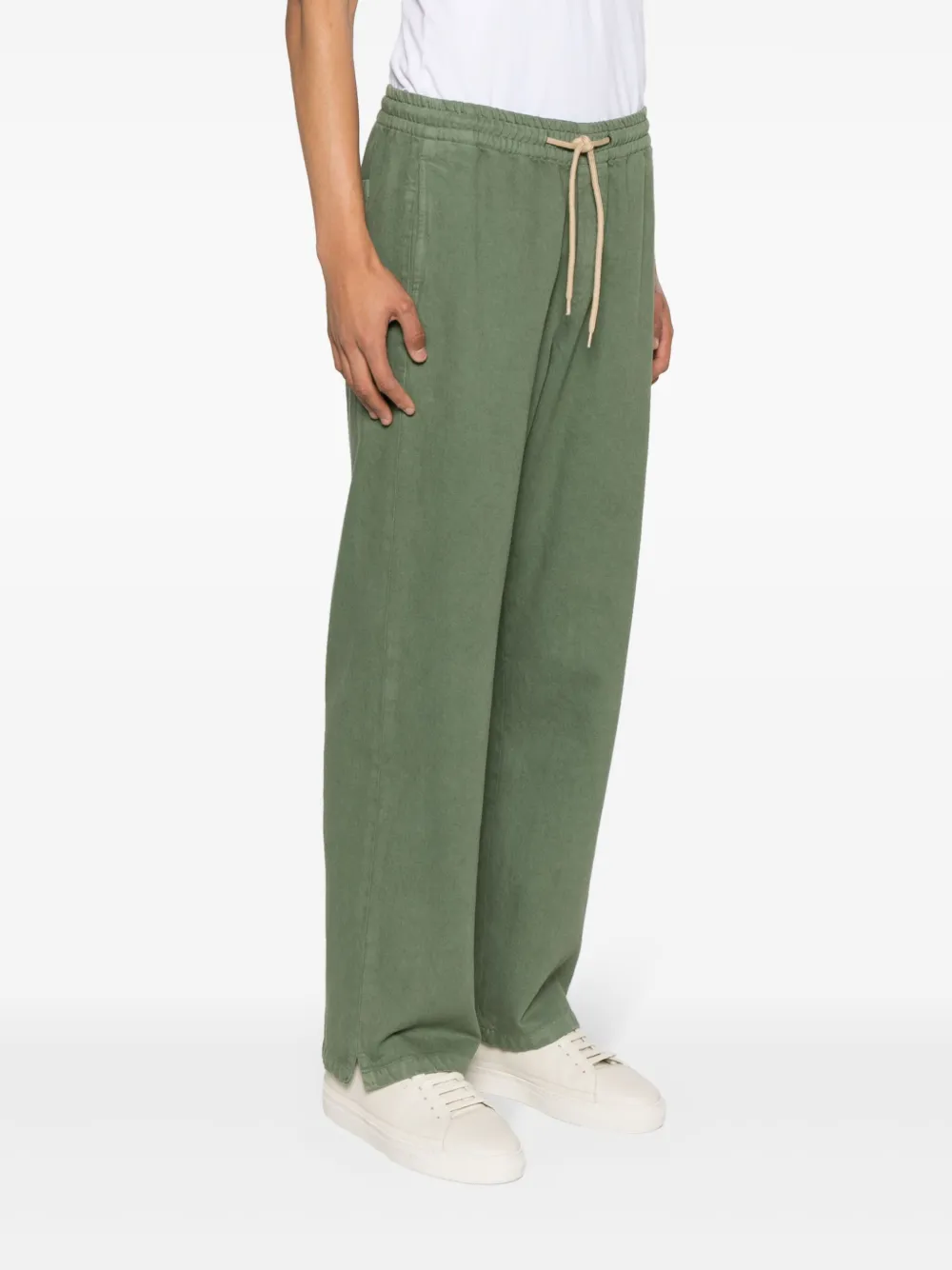 Shop Apc Vincent Tapered Cotton Trousers In Green