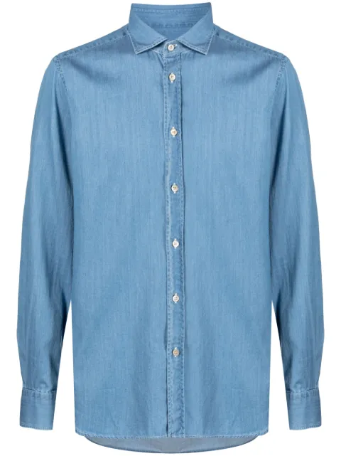 Boglioli spread-collar cotton shirt