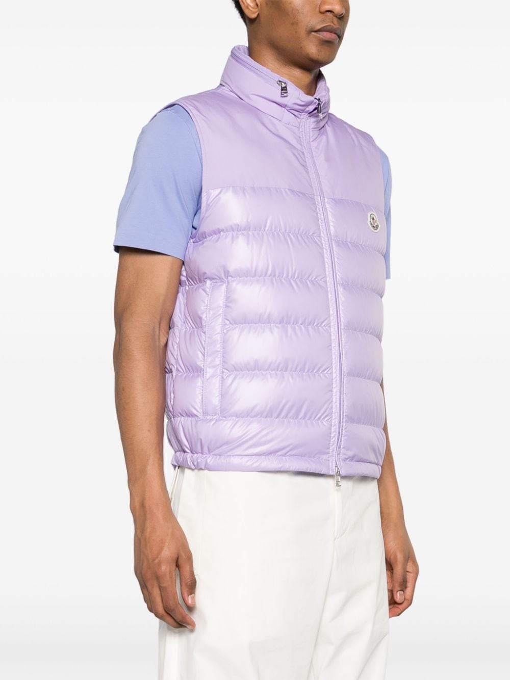 Shop Moncler Cerces Down Gilet In Violett