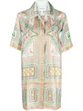 Casablanca Le Labyrinthe silk shift dress - Green