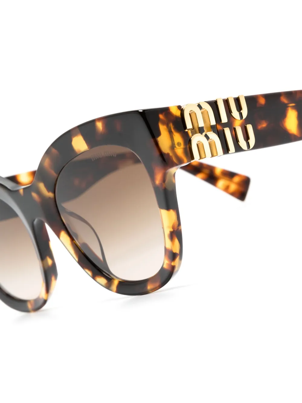 Miu Eyewear Zonnebril met oversized montuur Bruin