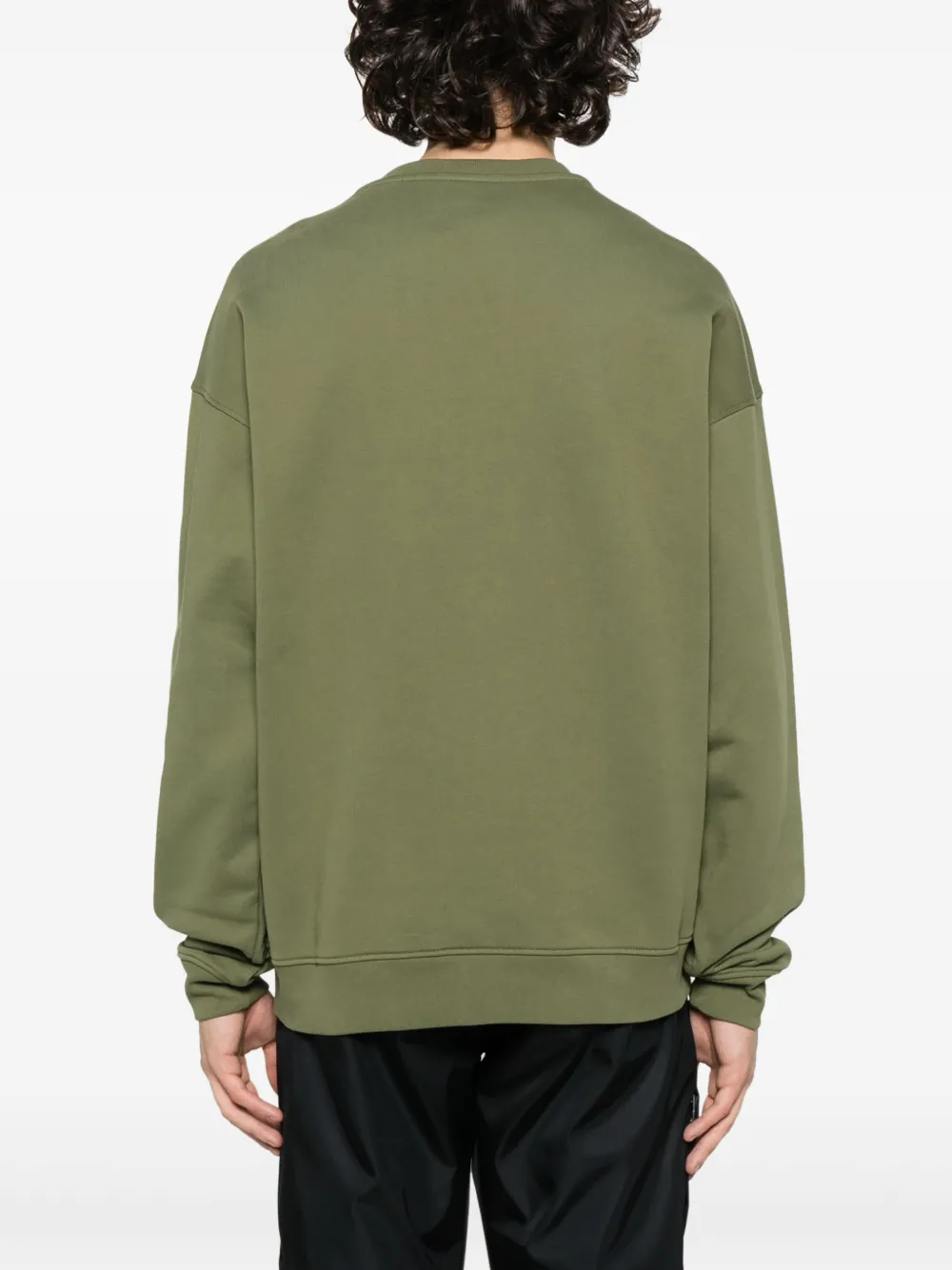 Moschino Katoenen sweater met logoprint Groen