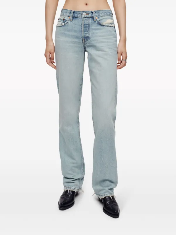 大特価 Jeans Cotton straight-leg Easy RE/DONE | FARFETCH | Blue パンツ