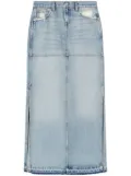 RE/DONE side-slit denim maxi skirt - Blue