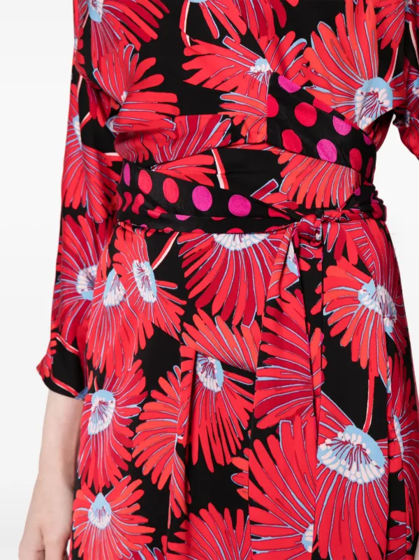 Dvf tie top front mini dress