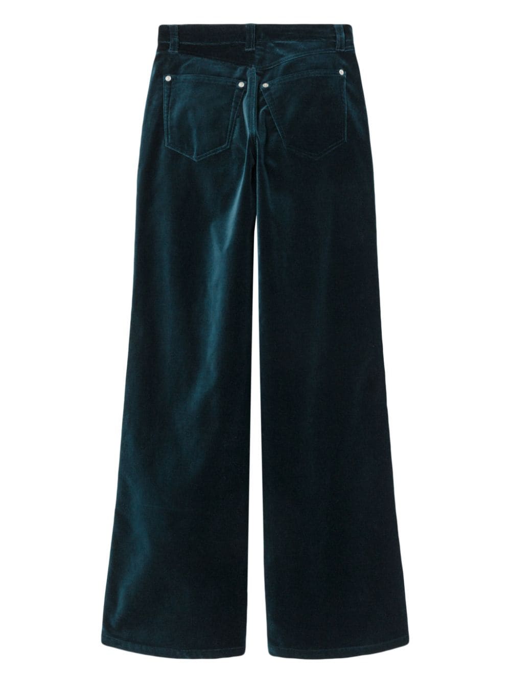 Shop Re/done Wide-leg Velvet Trousers In Blue