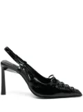 Senso Oka 75mm slingback leather pumps - Black