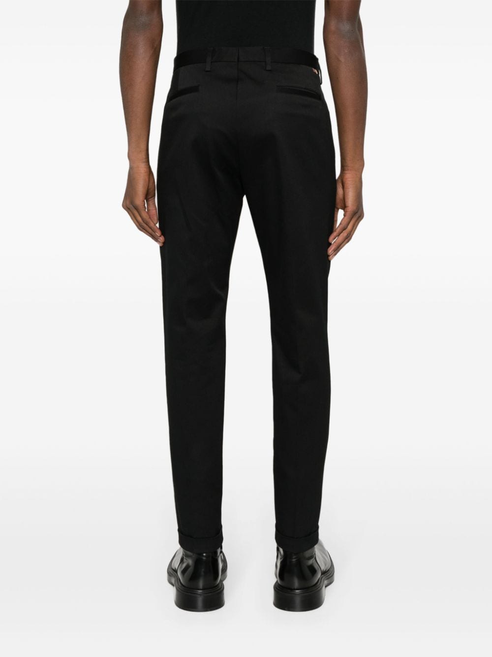 Shop Paul Smith Mid-rise Slim-cut Chino Trousers In Black