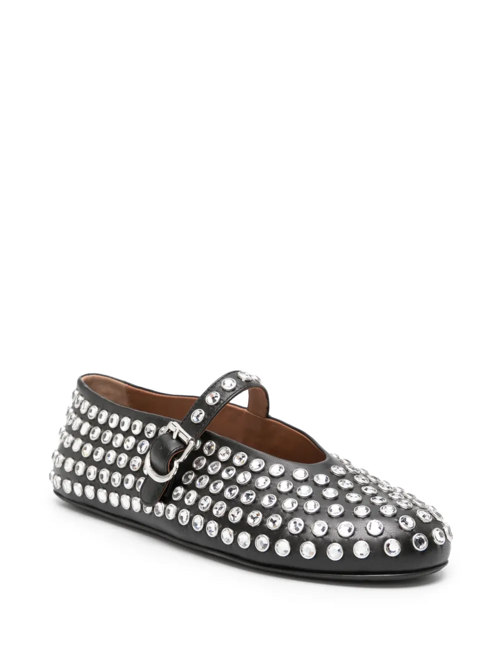 Alaïa crystal-embelished leather ballerina shoes | Image 2
