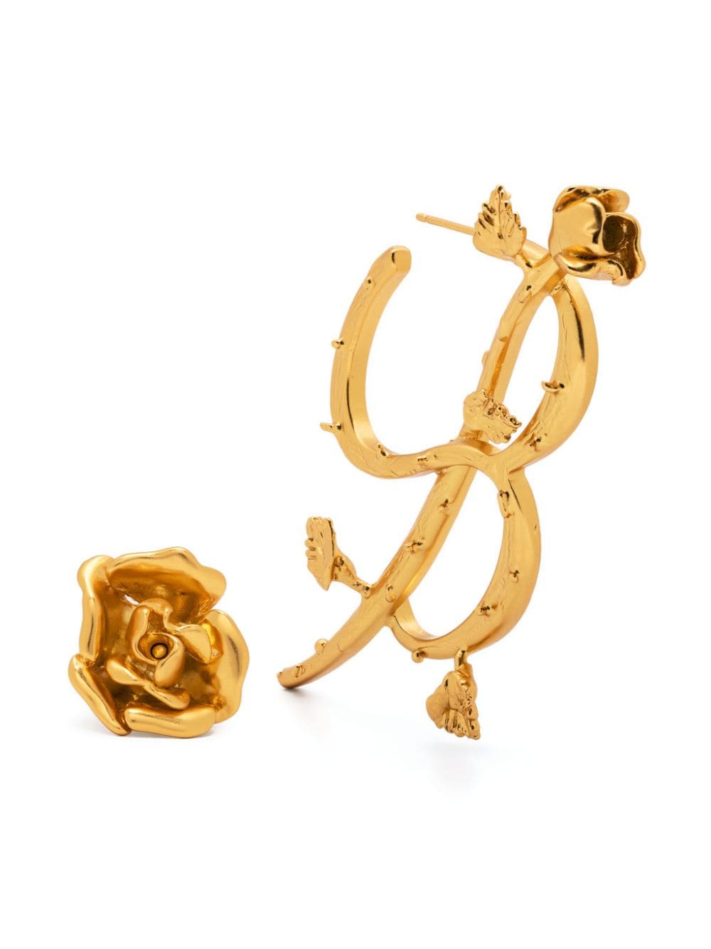 Blumarine Logo-plaque Polished-finish Earrings In Gold