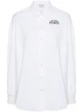 Alexander McQueen crystal-embellished cotton shirt - White