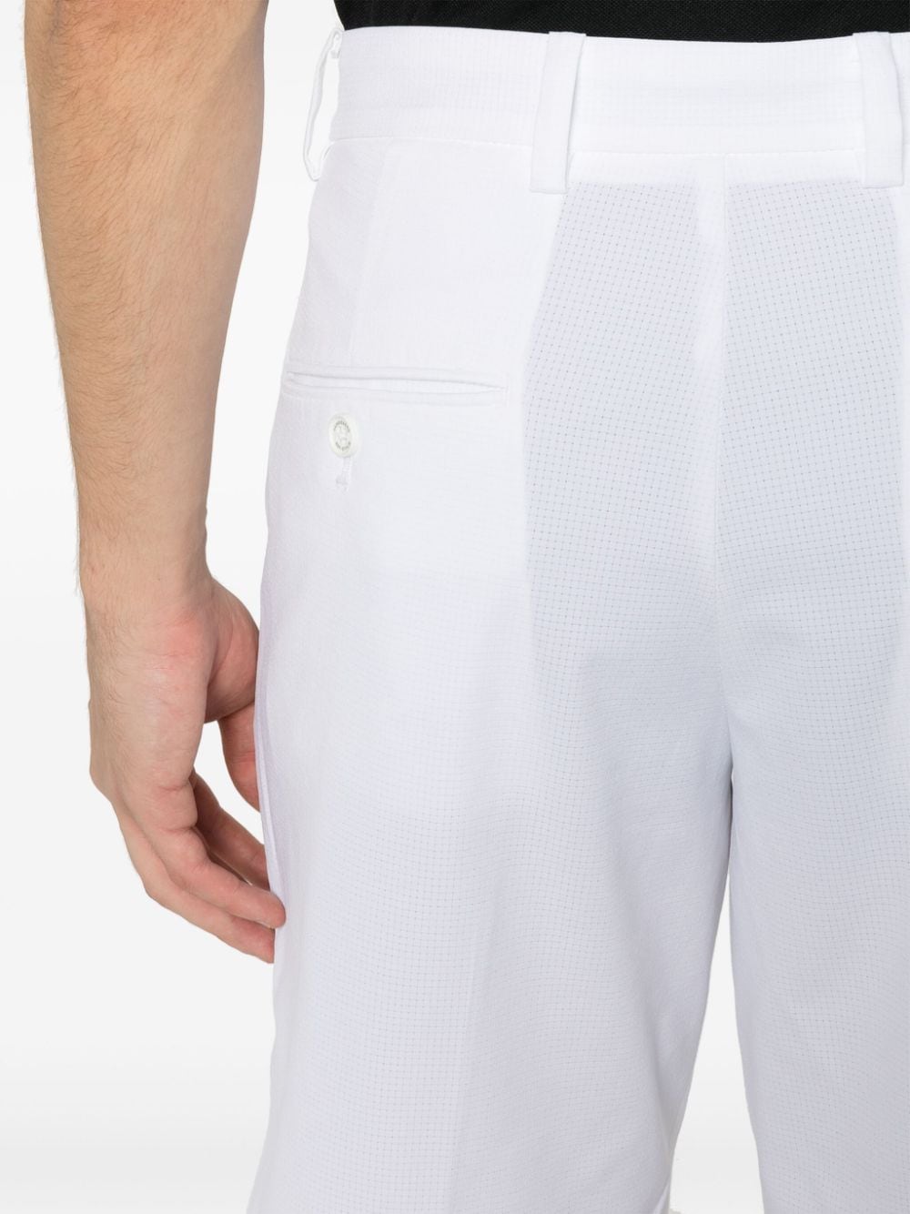 Shop J. Lindeberg Vent Logo-plaque Ripstop Shorts In White