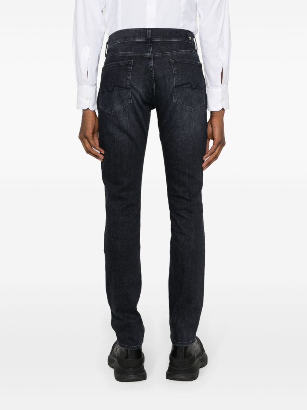 7 For All Mankind Paxtyn skinny jeans Zwart